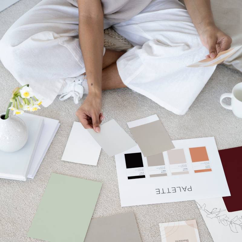 creating a branding palette while sitting on the floor calliope insights